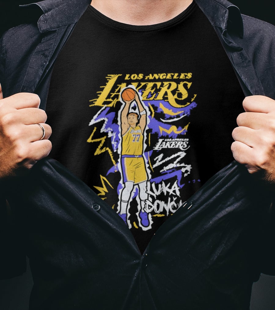 Luka Dončić Los Angeles Lakers 77 Basketball NBA T-Shirt