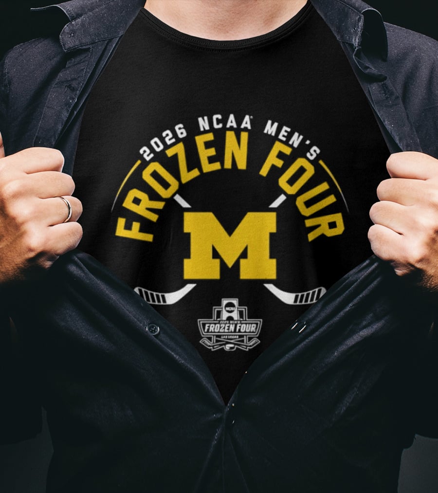 2026 NCAA Men's Frozen Four Michigan Wolverines Hockey T-Shirt