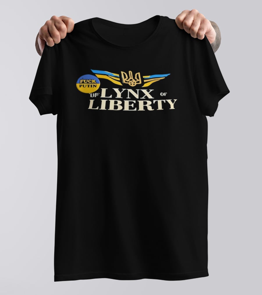 Lynx Of Liberty Ukraine Trident Wings And Anti Putin T-Shirt