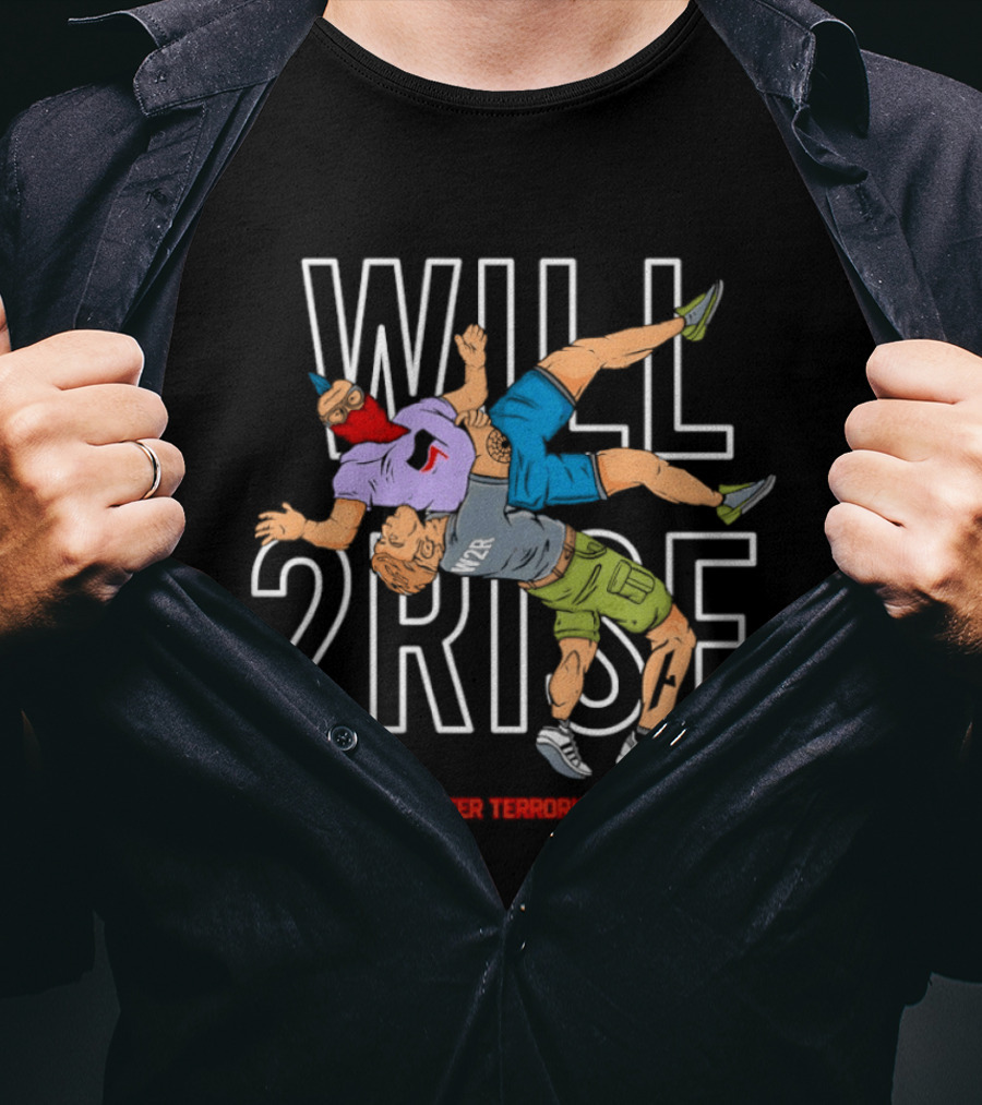 Will 2Rise Counter Terrorist Unit Emblem Wrestling Action T-Shirt