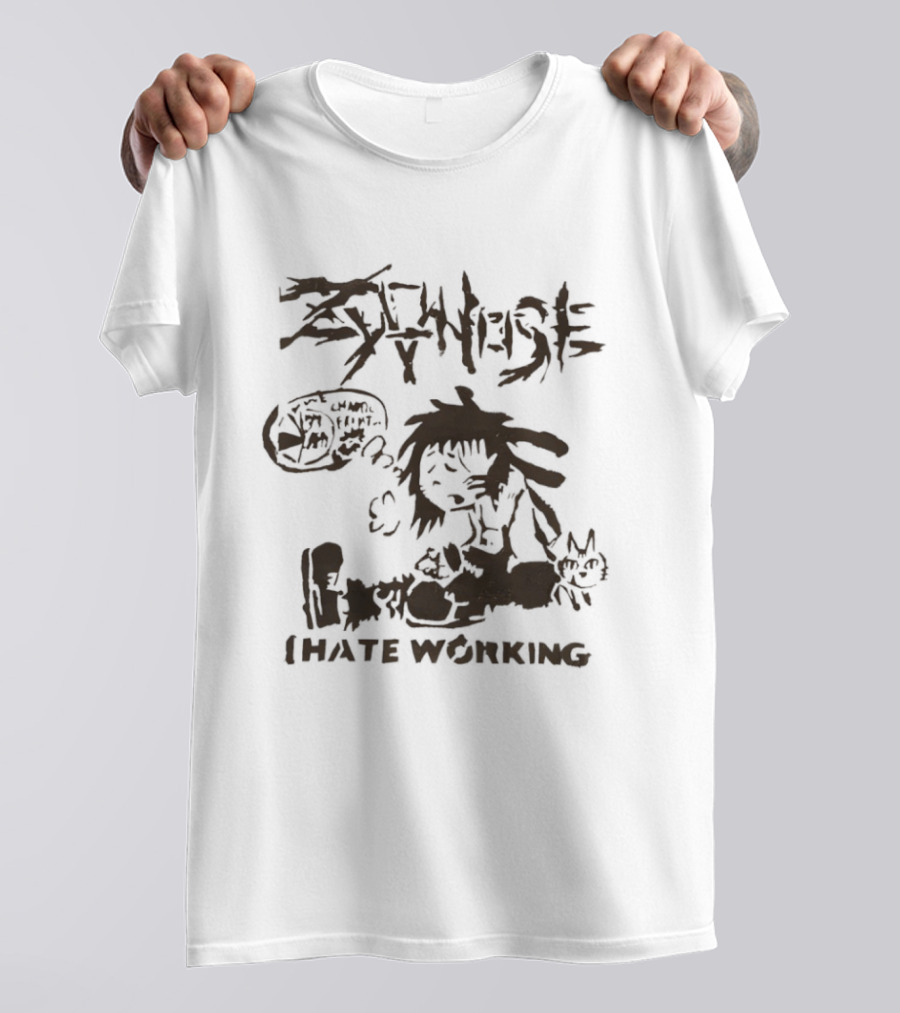 Zekanysee Cat I Hate Working T-Shirt