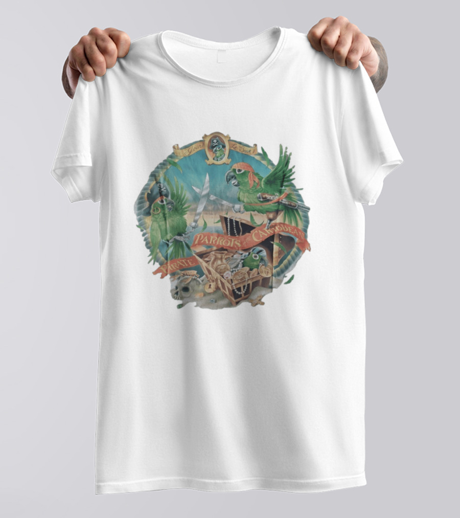 Parrots Of The Caribbean Pirate Adventure Join The Crew T-Shirt