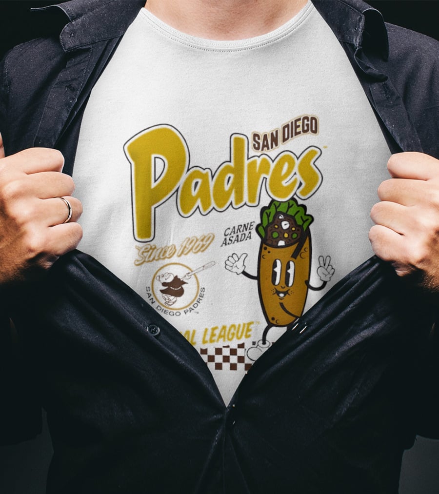 San Diego Padres Carne Asada National League Since 1969 Retro Baseball T-Shirt