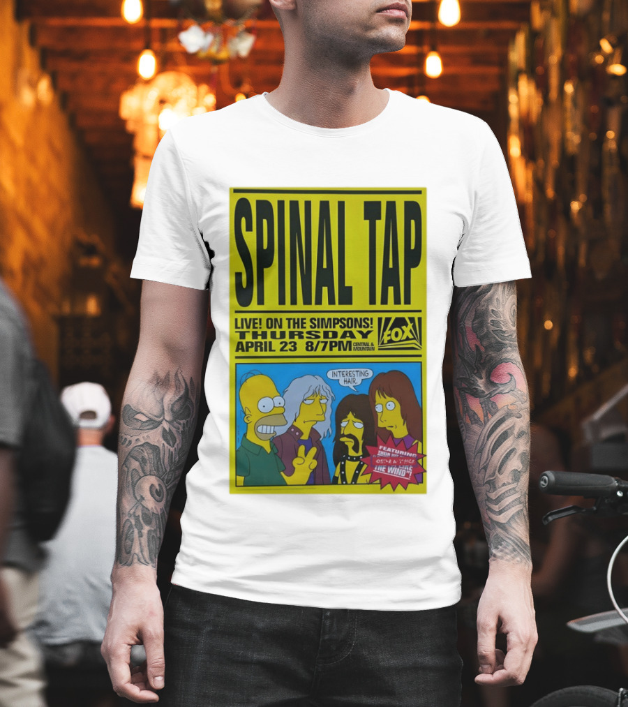 Spinal Tap Live On The Simpsons Thursday April 23 Fox 8 7pm With Interesting Hair T-Shirt