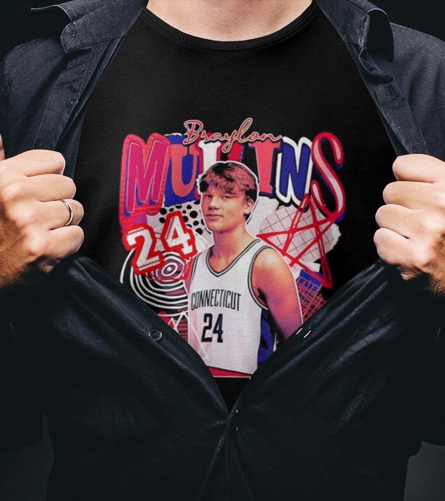 Braylon Mullins UConn Huskies Basketball 24 Collage T-Shirt