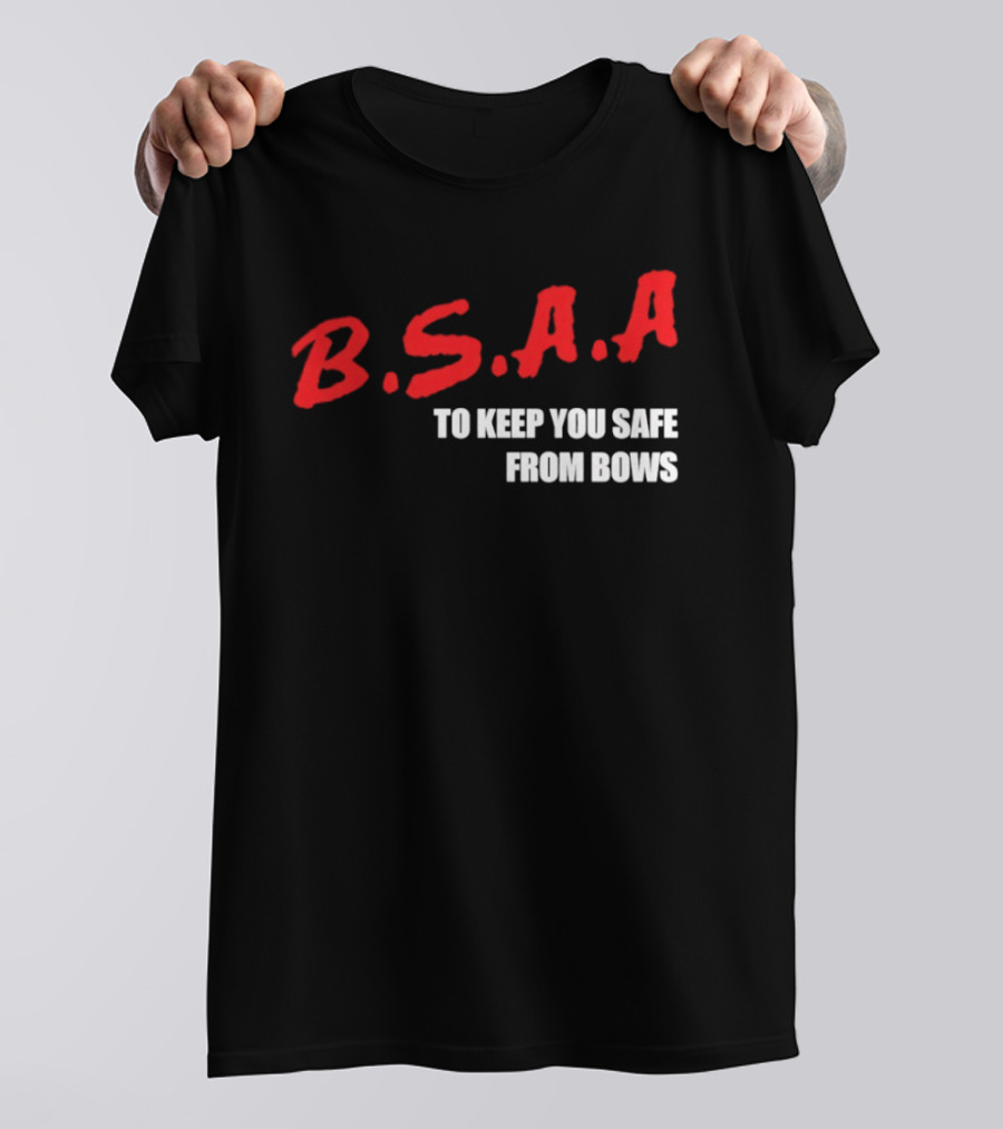 B.S.A.A. Keep You Safe From Bows Resident Evil Merch T-Shirt