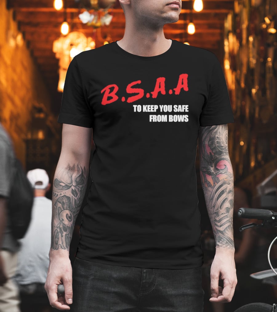 B.S.A.A. Keep You Safe From Bows Resident Evil Merch T-Shirt