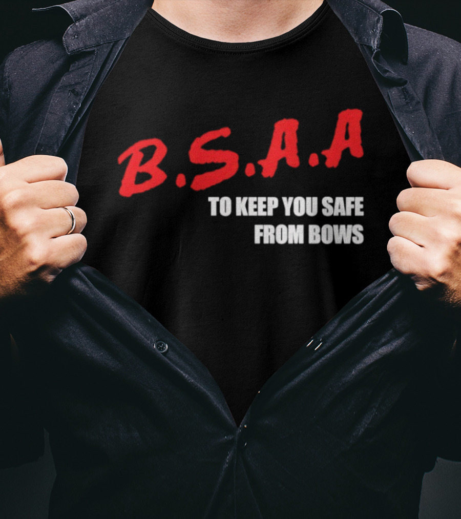 B.S.A.A. Keep You Safe From Bows Resident Evil Merch T-Shirt
