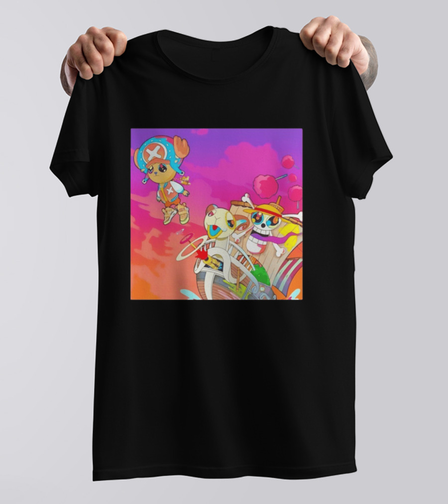 Choppers One Piece Graduation Colorful Adventure Scene T-Shirt