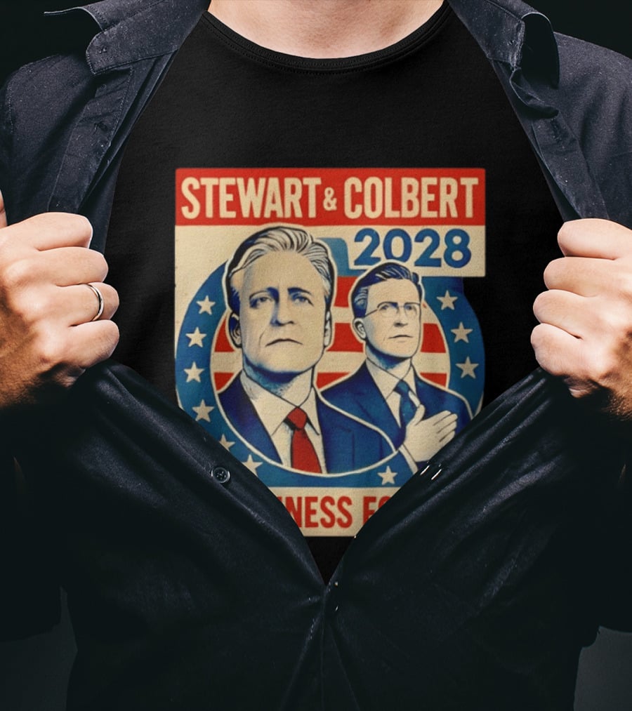 Stewart And Colbert 2028 Truthiness For All America Election T-Shirt