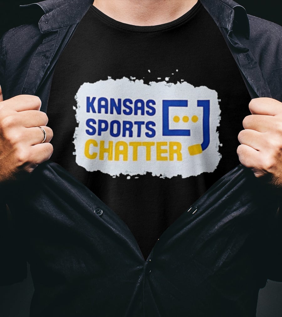 Kansas Sports Chatter Hockey Stick And Speech Bubbles T-Shirt