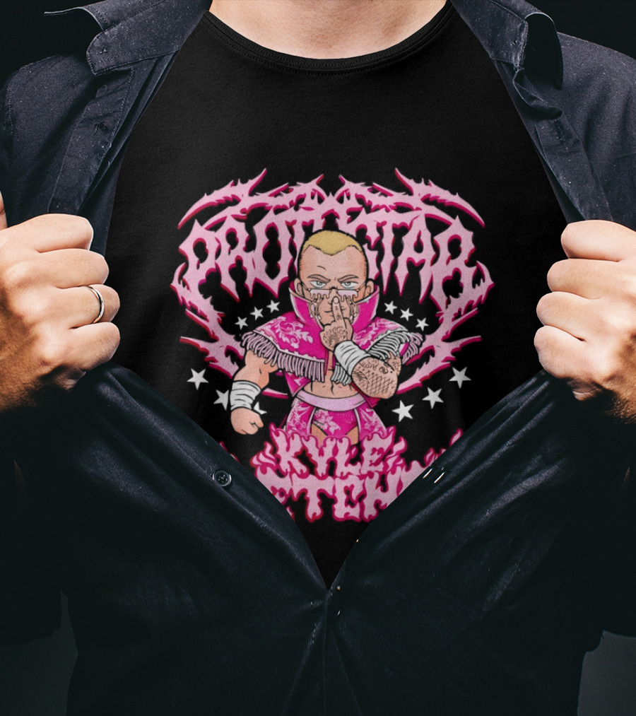 Protokid Kyle Fletcher Wrestling Pink Stars T-Shirt