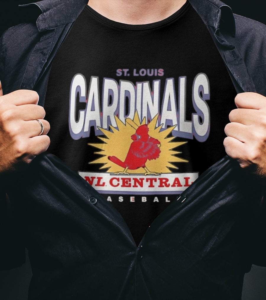 St Louis Cardinals NL Central Baseball Red Twelve Six Franklin T-Shirt