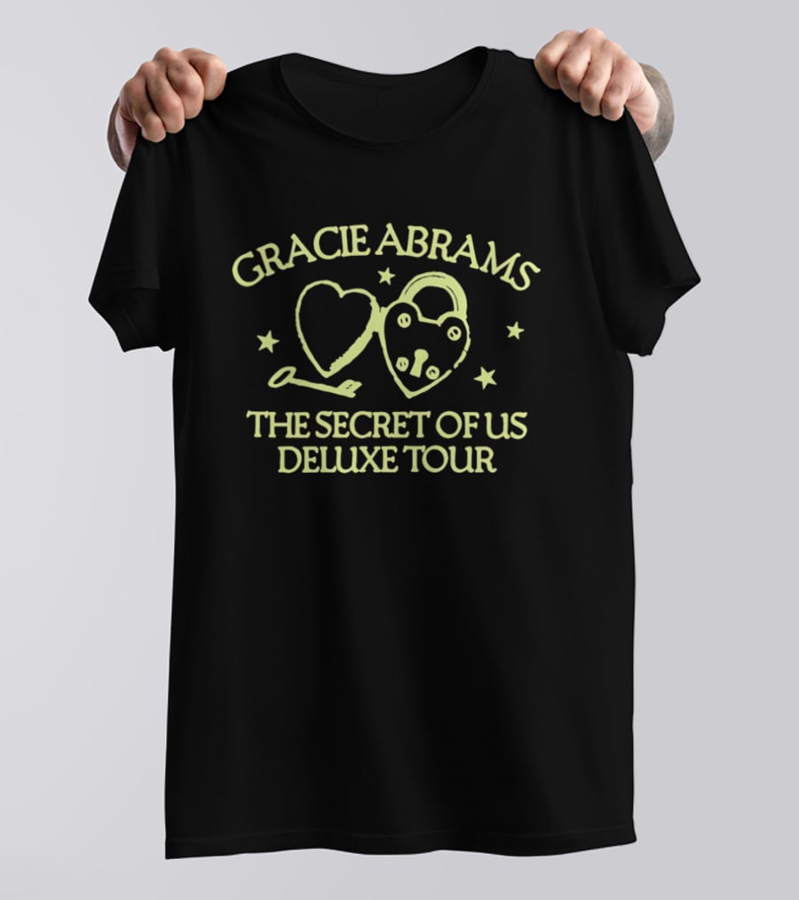 Gracie Abrams The Secret Of US Deluxe Tour Heart Lock Key Stars 2026 T-Shirt