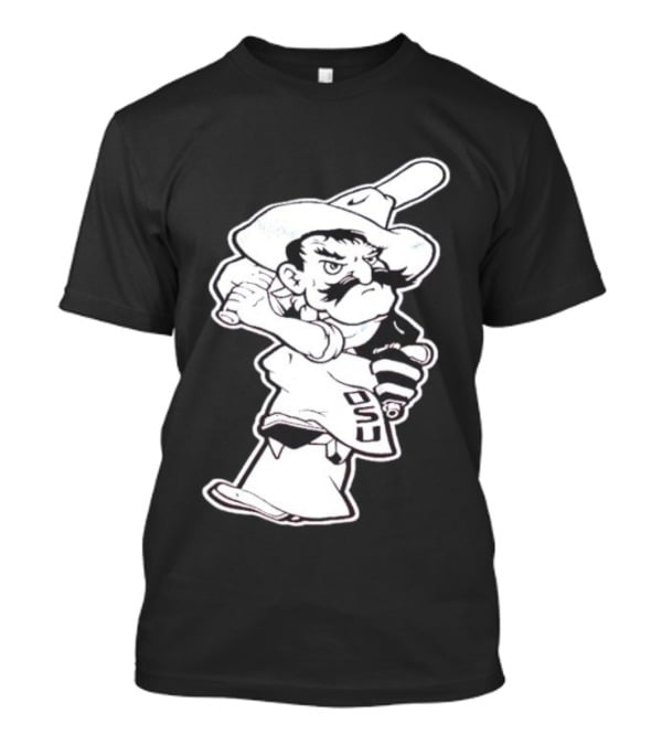 Pistol Pete Pitching OSU Cowboy Baseball T-Shirt