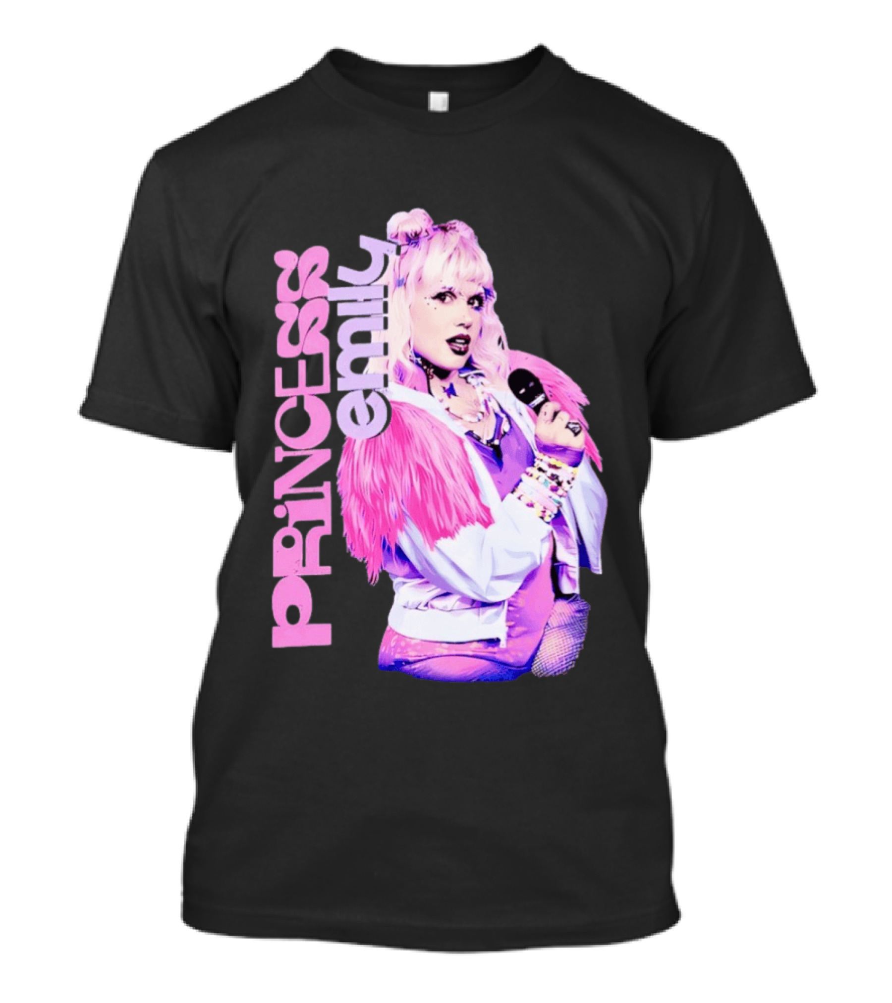 Princess Emily Pop Star Style Microphone Fashion T-Shirt