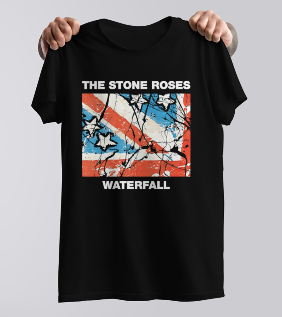 The Stone Roses Waterfall Flag Stars Union Jack T-Shirt