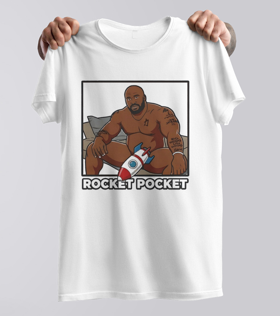 ROCKET POCKET Barry Wood Cartoon T-Shirt