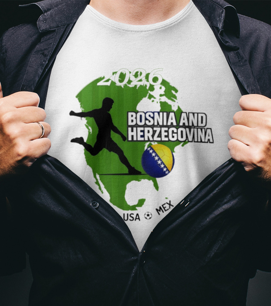 Bosnia And Herzegovina World Cup 2026 CAN USA MEX Soccer T-Shirt