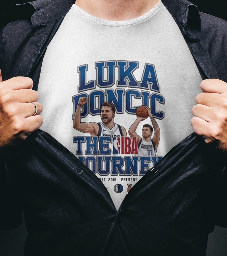 Luka Doncic NBA FIBA Journey Dallas Mavericks 2018 Nike Basketball T-Shirt