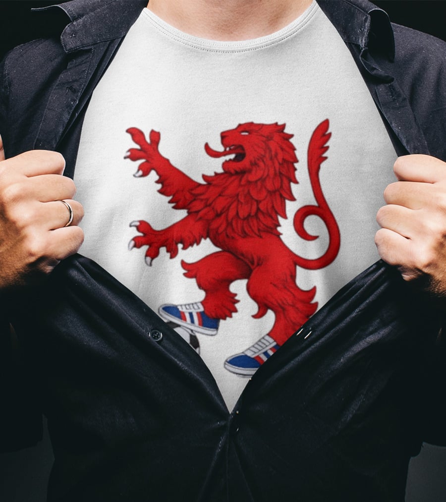 Every Other Saturday Rangers FC Red Lion Mascot Soccer Shoes T-Shirt