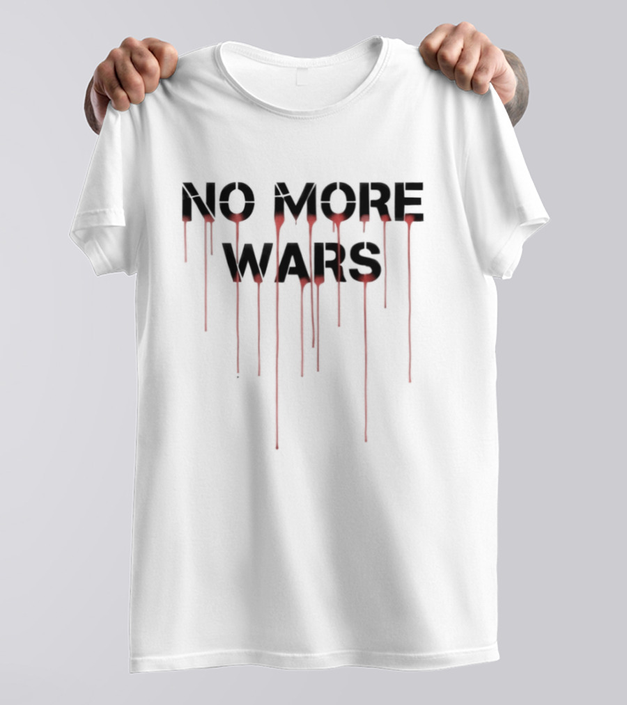 No More Wars Dripping Blood Anti War T-Shirt