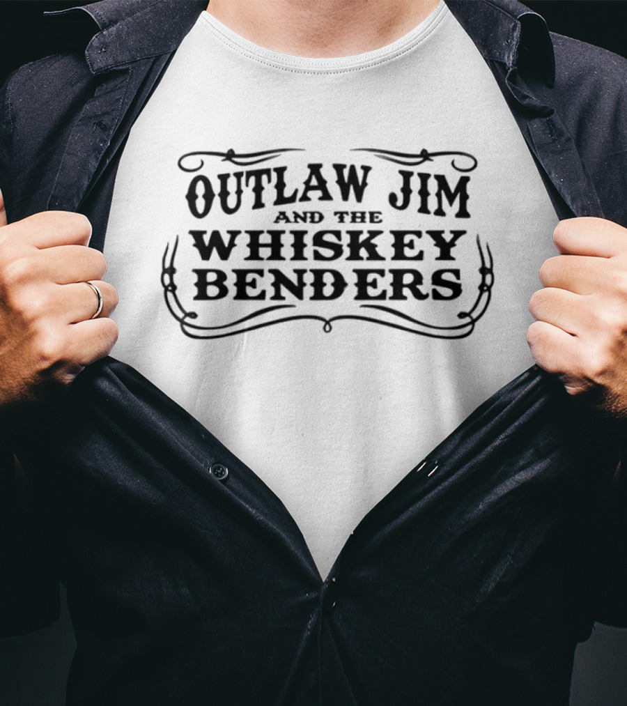 Outlaw Jim And The Whiskey Benders Western Music Band T-Shirt