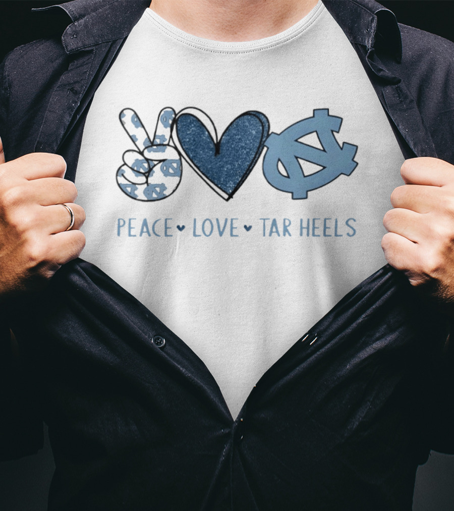 Peace Love North Carolina Tar Heels 2026 T-Shirt