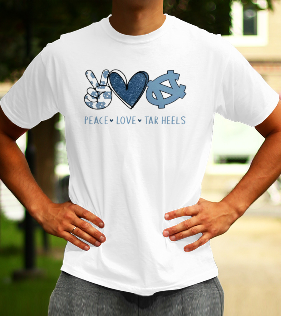 Peace Love North Carolina Tar Heels 2026 T-Shirt