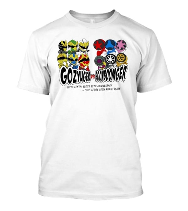 Gozyuger Vs Boonboomger Super Sentai Series 50th Anniversary Celebration Characters T-Shirt