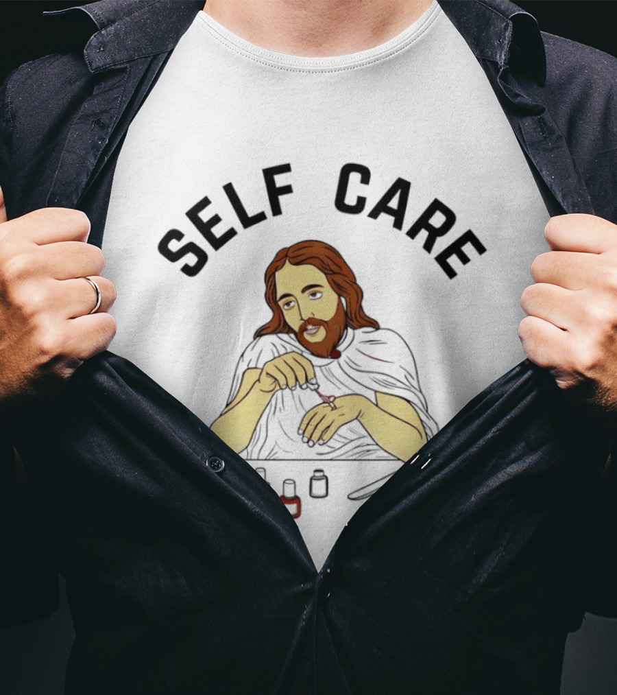 Self Care Jesus Nail Polish LGBTQ Positive T-Shirt