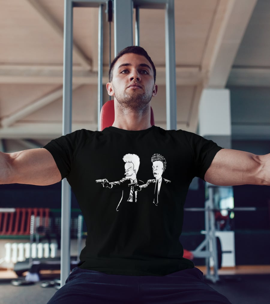 Pulp Fiction Slackers Suit Up Iconic Duo Pose T-Shirt