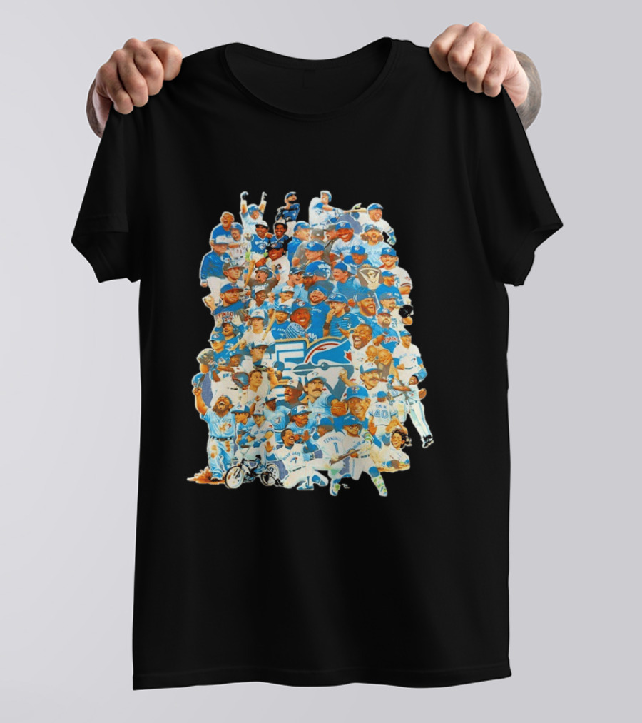 Toronto Blue Jays 50th Anniversary Celebration Collage T-Shirt