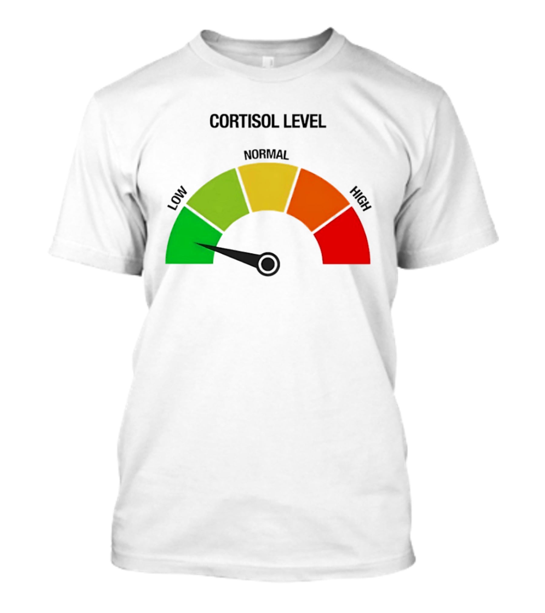 Cortisol Level Low Stress Indicator Gauge T-Shirt