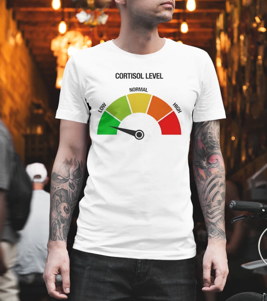 Cortisol Level Low Stress Indicator Gauge T-Shirt