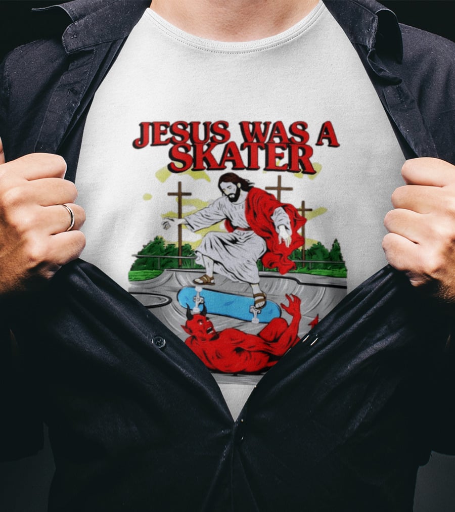 Jesus Was A Skater Vs. Devil Skatepark Showdown T-Shirt