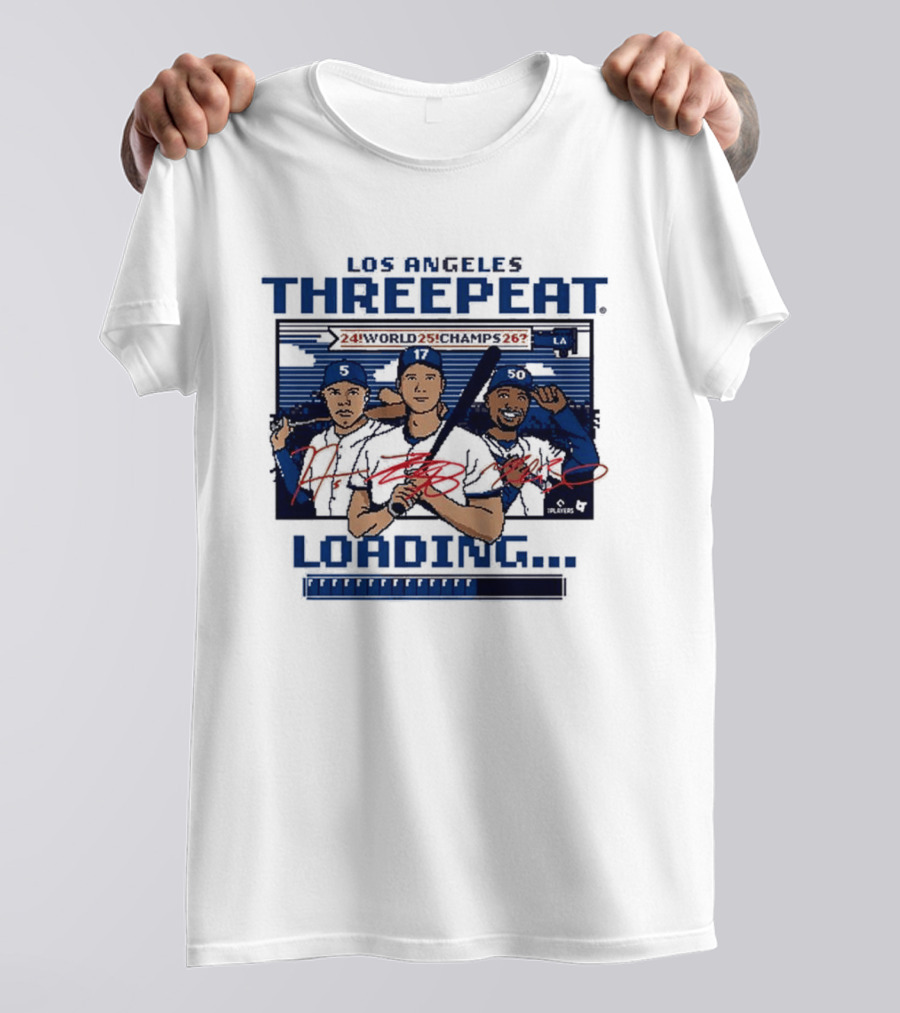 Los Angeles Threepeat World Champs Home Runs Loading T-Shirt