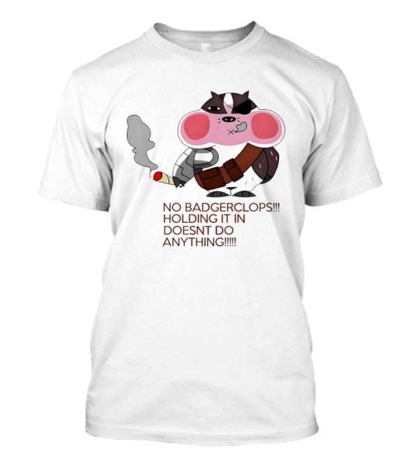 No Badgerclops Holding It In Doesn't Do Anything Smoking Cartoon T-Shirt