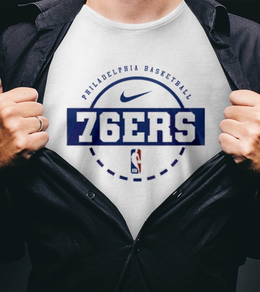 Philadelphia 76ers Snoopy Plays Basketball Forever Not Just When We Win Nike NBA 76ers T-Shirt