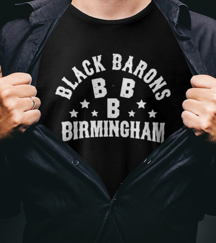 Birmingham Black Barons BBB Stars Baseball Team T-Shirt