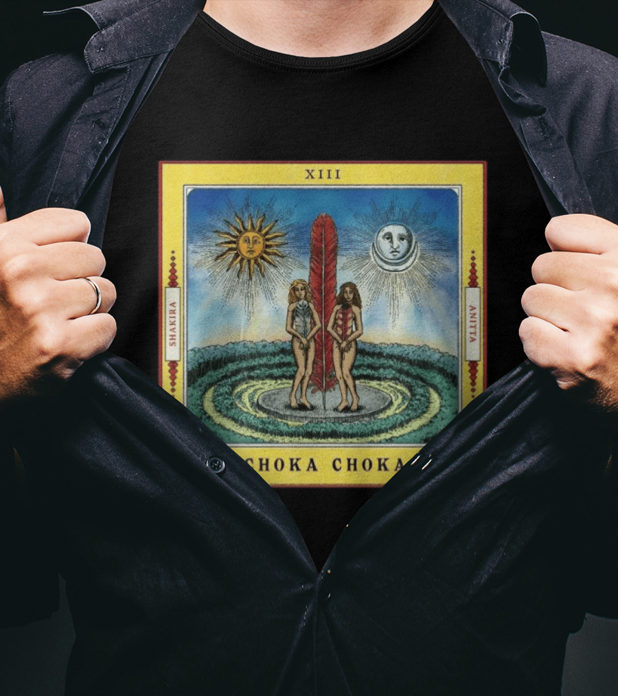 Shakira Anitta Choka Choka Tarot Card XIII Sun Moon Collaboration T-Shirt