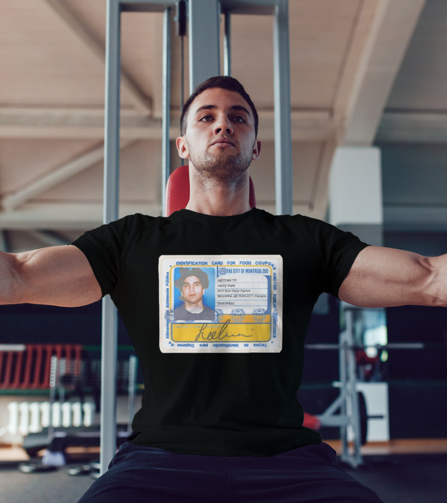 Jarry Park Identification Card The City Of Montreal Zoo Gary Carter Address T-Shirt