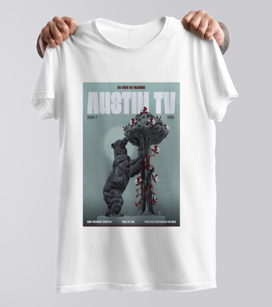 Austin TV En Vivo En Madrid Junio 7 2026 Con Pájaro Vampiro Sala El Sol Boletos Disponibles En Dice T-Shirt