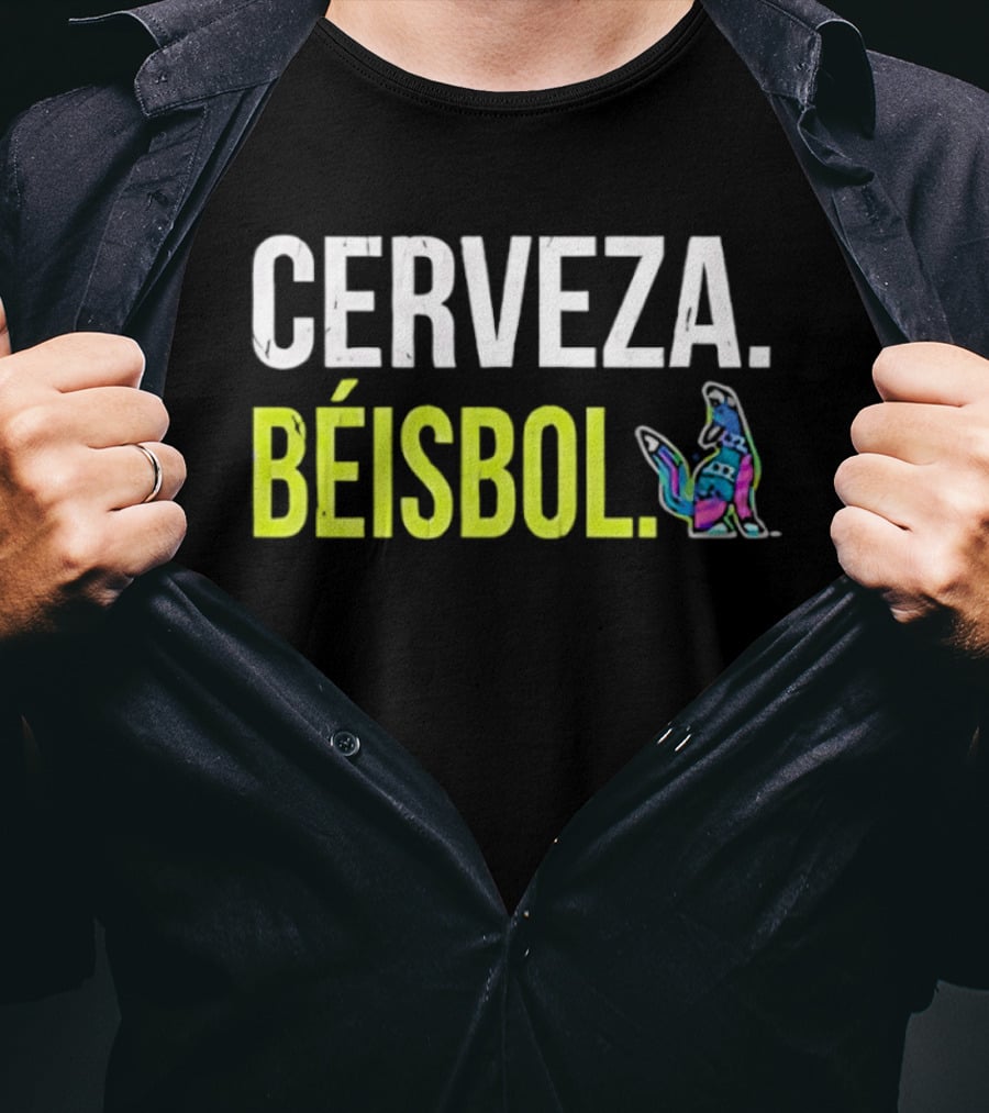 Cerveza Beisbol Vibrant Dog T-Shirt