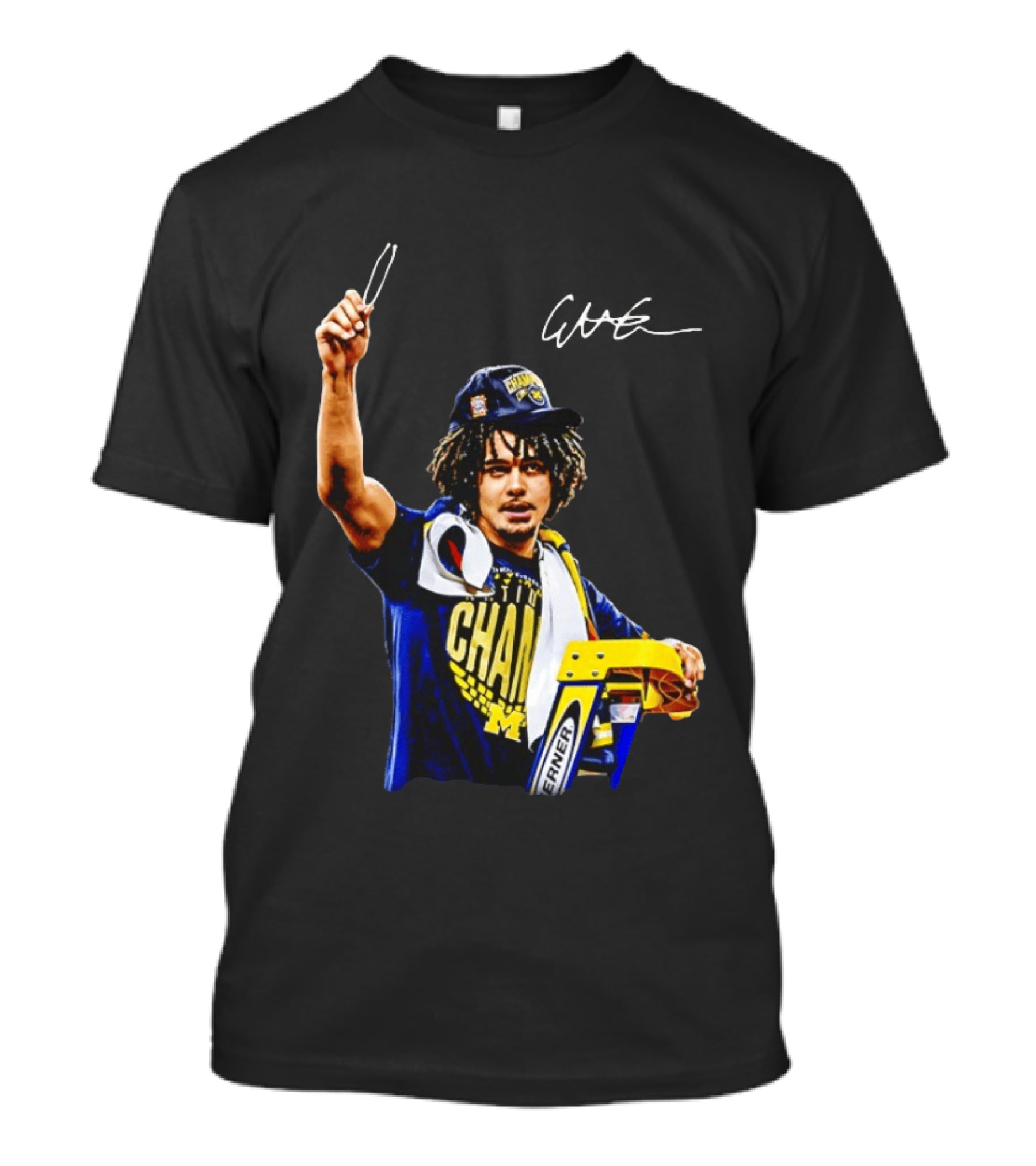 Elliot Cadeau Michigan Wolverines Natty Champ Victory Celebration T-Shirt