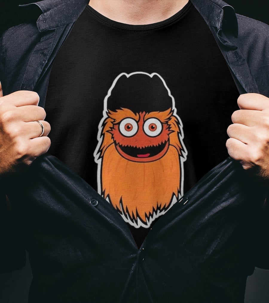 Joe Giglio Wearing Philadelphia Flyers Gritty T-Shirt