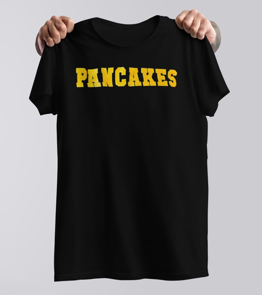 Pancakes Breakfast Food Lover Retro Yellow T-Shirt