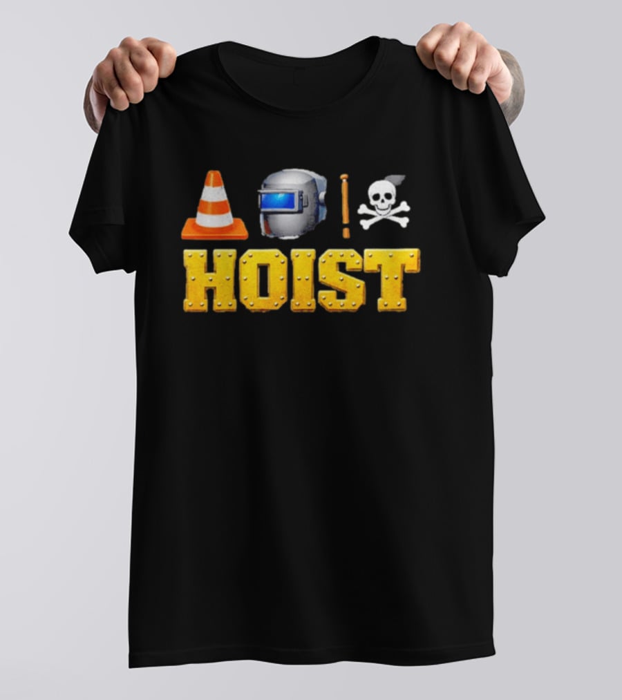 Pittsburgh Hoist The Traffic Cone Welding Helmet Skull Crossbones T-Shirt