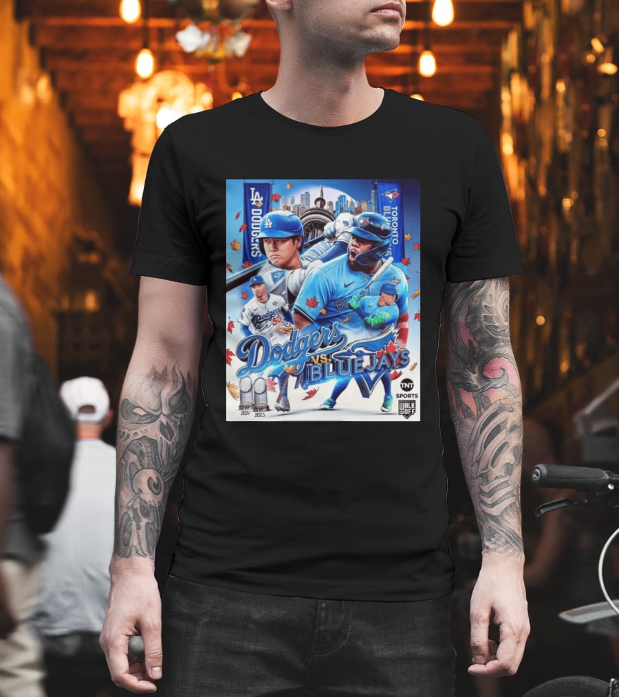 Los Angeles Dodgers Vs Toronto Blue Jays 2023 MLB TNT Sports U Walk Off Cityscape Baseball Event T-Shirt
