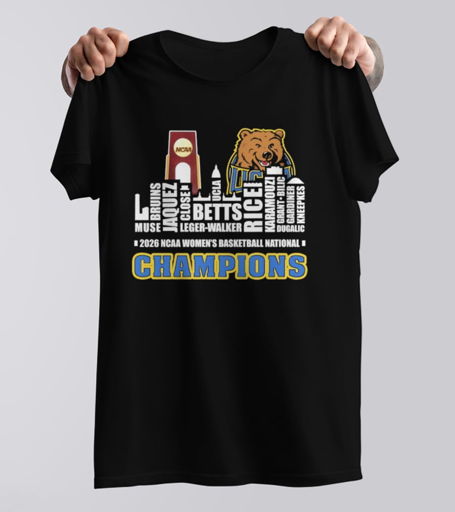 UCLA Bruins Skyline City Champions 2026 NCAA Women's Basketball National T-Shirt